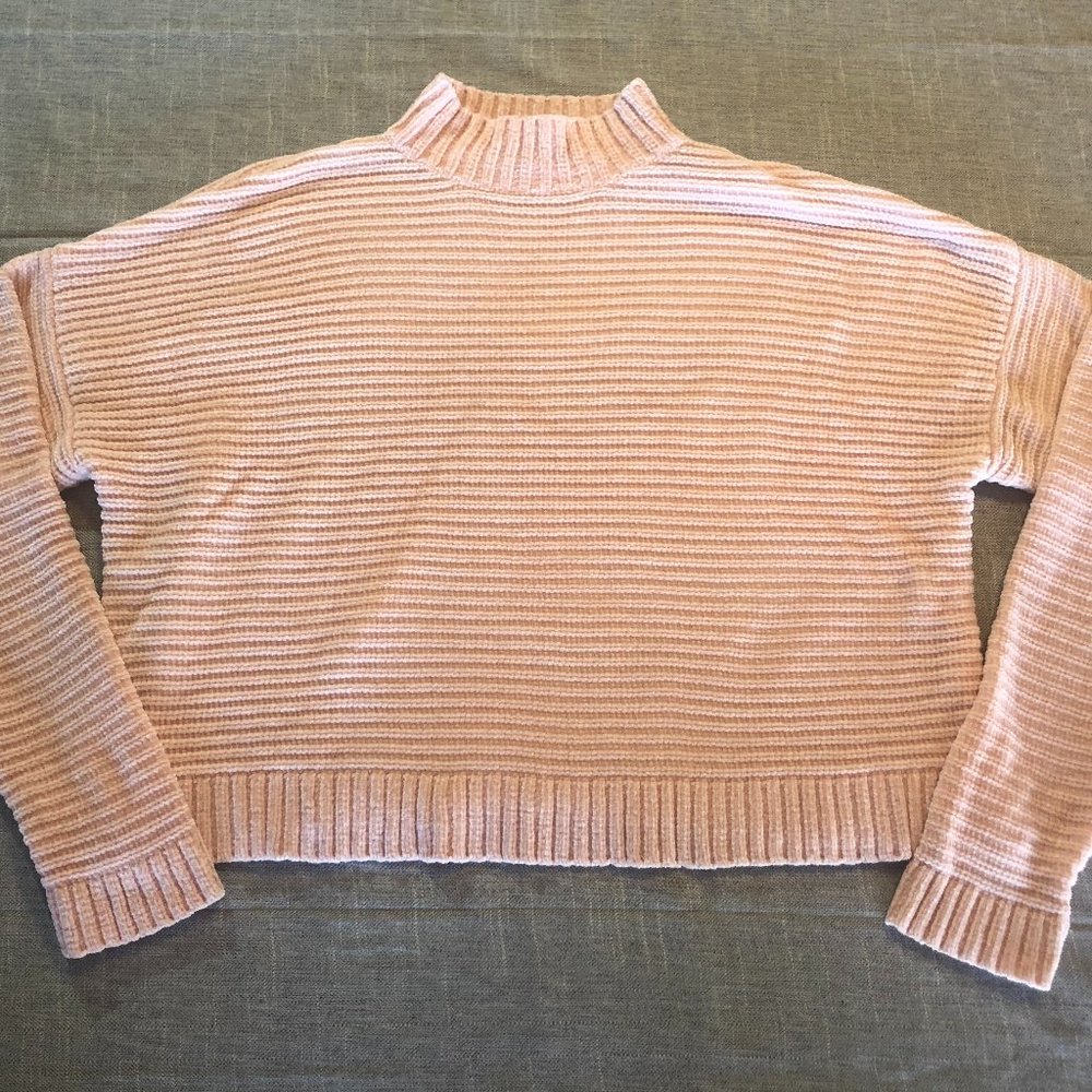 Forever 21 Cowl Neck Ribbed Crop Sweater